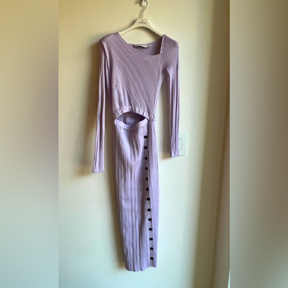 Self Portrait Lilac Knit Midi Dress - Picture 2 of 2